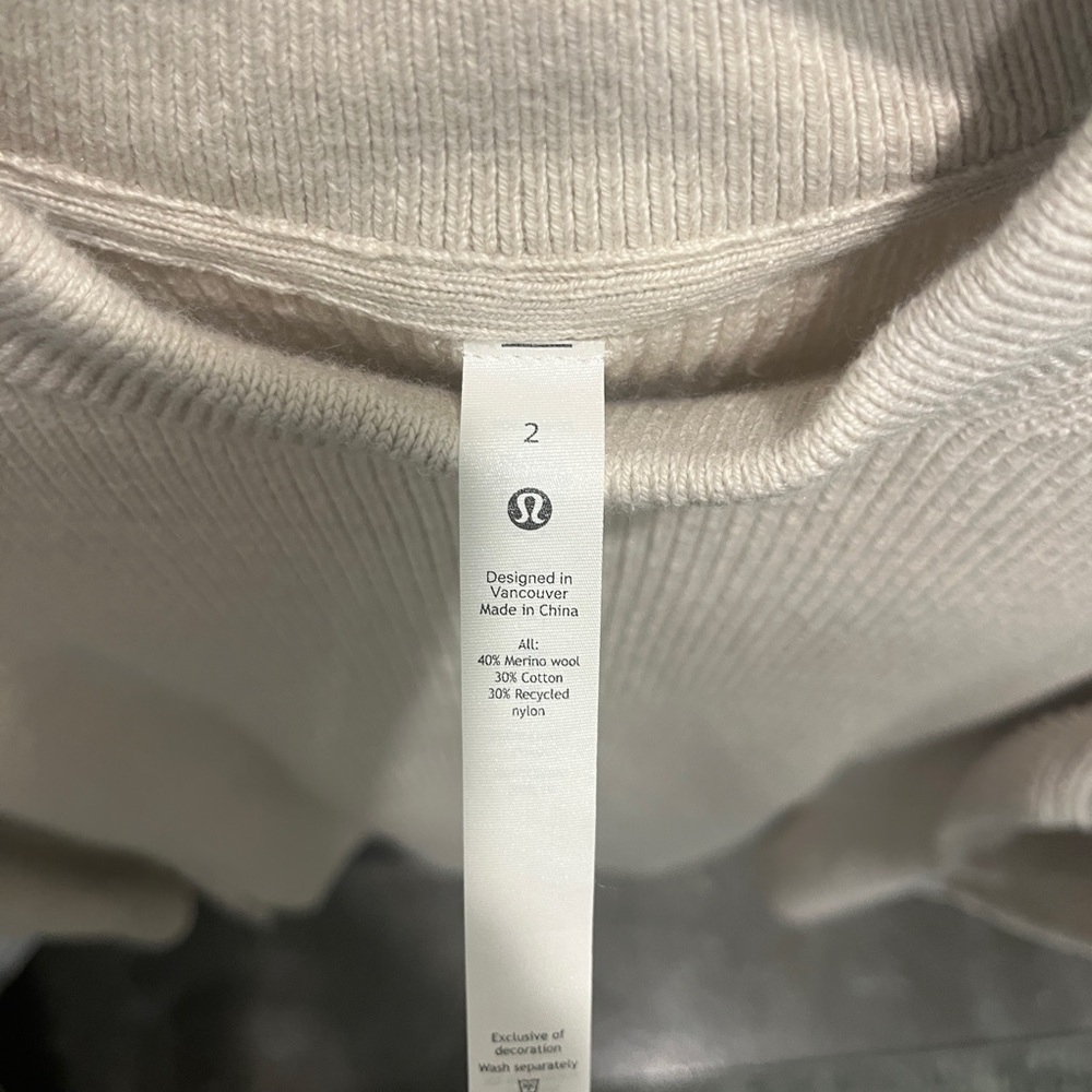 lululemon athletica Beige Crewneck Sweater